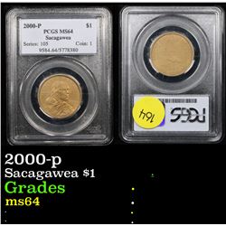 PCGS 2000-p Sacagawea Dollar 1 Graded ms64 By PCGS
