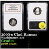 Image 1 : NGC 2005-s Clad Kansas Washington Quarter 25c Graded pr69 dcam By NGC