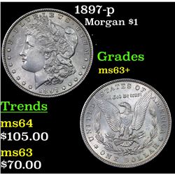 1897-p Morgan Dollar $1 Grades Select+ Unc