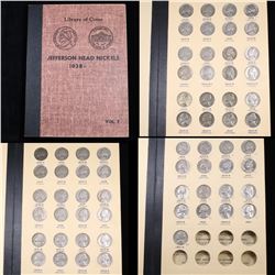 Complete Jefferson Nickel book 1938-1961, 65 coins