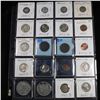 Image 1 : Page of 20 Mixed coins Morgan $1, Peace $1, Washington 25c, Barber 5c, Indian 1c, Buffalo 5c