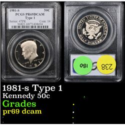PCGS 1981-s Type 1 Kennedy Half Dollar 50c Graded pr69 dcam By PCGS
