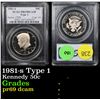Image 1 : PCGS 1981-s Type 1 Kennedy Half Dollar 50c Graded pr69 dcam By PCGS