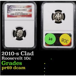 NGC 2010-s Clad Roosevelt Dime 10c Graded pr69 dcam By NGC