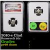 Image 1 : NGC 2010-s Clad Roosevelt Dime 10c Graded pr69 dcam By NGC