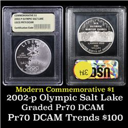 2002-P Olympics Modern Commem Dollar $1 Grades GEM++ Proof Deep Cameo