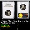 Image 1 : NGC 2000-s Clad New Hampshire Washington Quarter 25c Graded pr69 dcam By NGC