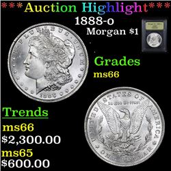 ***Auction Highlight*** 1888-o Morgan Dollar $1 Graded GEM+ Unc By USCG (fc)