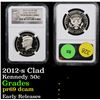 Image 1 : NGC 2012-s Clad Kennedy Half Dollar 50c Graded pr69 dcam By NGC