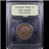 Image 4 : ***Auction Highlight*** 1821 Coronet Head Large Cent 1c Graded Choice AU/BU Slider+ By USCG (fc)