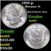 Image 1 : 1891-p Morgan Dollar $1 Grades Select Unc