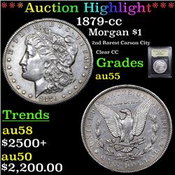 ***Auction Highlight*** 1879-cc Morgan Dollar $1 Graded Choice AU By USCG (fc)