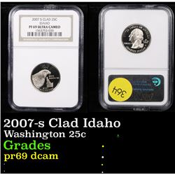 NGC 2007-s Clad Idaho Washington Quarter 25c Graded pr69 dcam By NGC