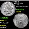 Image 1 : 1880-o Morgan Dollar $1 Grades Select Unc