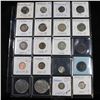Image 1 : Page of 20 Mixed coins Morgan $1, Peace $1, Washington 25c, Barber 5c, Indian 1c, Buffalo 5c