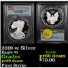 Image 1 : PCGS 2019-w Silver Silver Eagle Dollar $1 Graded pr69 dcam By PCGS