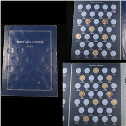 Partial Buffalo Nickel book 1915-1937 15 coins