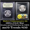 Image 1 : 1995-s Civil War Modern Commem Half Dollar 50c Grades ms70, Perfection