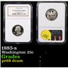 Image 1 : NGC 1985-s Washington Quarter 25c Graded pr68 dcam By NGC