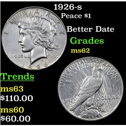 1926-s Peace Dollar $1 Grades Select Unc