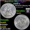 Image 1 : ***Auction Highlight*** 1860-o Seated Liberty Dollar $1 Graded Select Unc By USCG (fc)