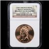 Image 2 : NGC 2007 Dolley Madison Bronze Metal Graded ms65 By NGC