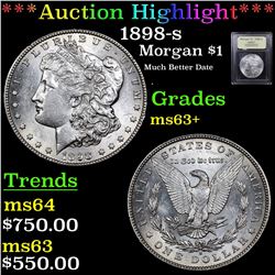 ***Auction Highlight*** 1898-s Morgan Dollar $1 Graded Select+ Unc By USCG (fc)