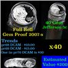 Image 1 : Proof  2007-s Jefferson nickel 5c roll, 40 pieces