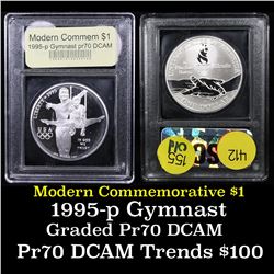 1995-P Olympic Gymnast Modern Commem Dollar $1 Grades GEM++ Proof Deep Cameo