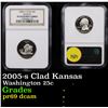 Image 1 : NGC 2005-s Clad Kansas Washington Quarter 25c Graded pr69 dcam By NGC