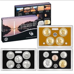 Hard to get, low mintage 2014 US Mint Silver Proof Set; 14 pcs