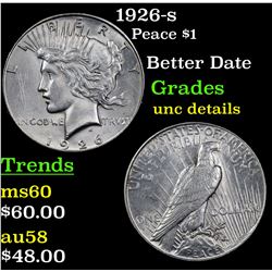 1926-s Peace Dollar $1 Grades Unc Details