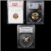 Image 1 : 3 Slabbed Coins ( Lincoln 1c, Roosevelt 10c, Presidential $1)