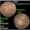 Image 1 : 1804 Draped Bust Half Cent 1/2c Grades vg+