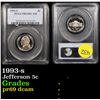 Image 1 : PCGS 1993-s Jefferson Nickel 5c Graded pr69 dcam By PCGS