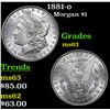Image 1 : 1881-o Morgan Dollar $1 Grades Select Unc