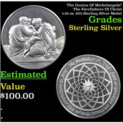 "The Genius Of Michelangelo" The Forefathers Of Christ 1.35 oz .925 Sterling Silver Medal Grades