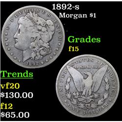 1892-s Morgan Dollar $1 Grades f+