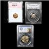 Image 1 : 3 Slabbed Coins ( Lincoln 1c, Roosevelt 10c, Presidential $1)