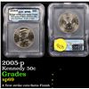 Image 1 : 2005-p Kennedy Half Dollar 50c Graded sp69 By ICG