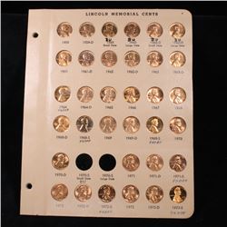 Near Complete Gem Unc & Proof Red Lincoln Memorial cent page 1959-1973 34 coins Including 6 Proofs