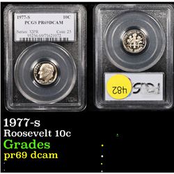 PCGS 1977-s Roosevelt Dime 10c Graded pr69 dcam By PCGS
