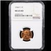 Image 2 : NGC 1944-s Lincoln Cent 1c Graded ms65 rd By NGC