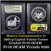 Image 1 : 2001-P Capitol Modern Commem Dollar $1 Grades GEM++ Proof Deep Cameo