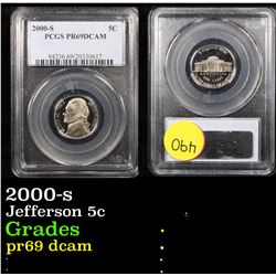 PCGS 2000-s Jefferson Nickel 5c Graded pr69 dcam By PCGS