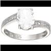 Image 4 : Sterling Silver mm Oval Cut Ring Cubic Zirconia Size 6
