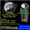 Image 1 : Proof 2005-s Buffalo Jefferson nickel 5c roll, 40 pieces