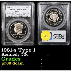 PCGS 1981-s Type 1 Kennedy Half Dollar 50c Graded pr69 dcam By PCGS