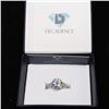 Image 2 : Sterling Silver mm Round Cut Ring with pave band Cubic Zirconia Size 9