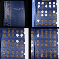 Partial Lincoln Cent  book 1909-1940 72 coins